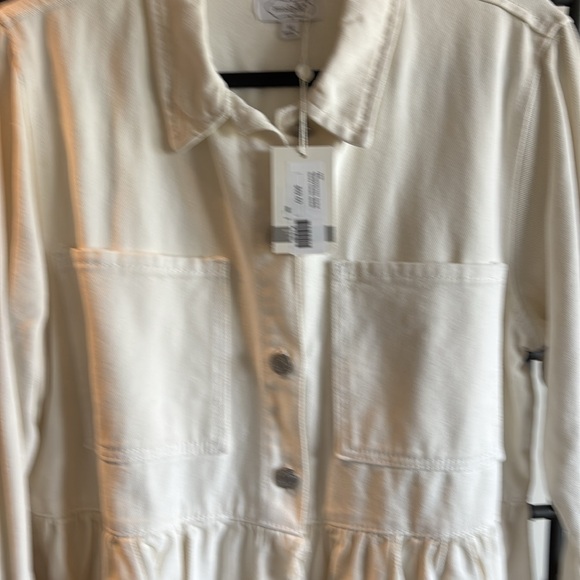 Mudpie Cream Button-Up Jean Jacket - Picture 2 of 4
